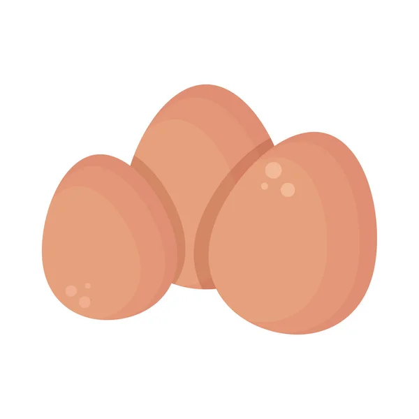 Eggs Breakfast Icon Flat Isolated — Stock Vector