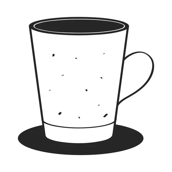 Керамическая Чашка Кофе Значок Изолирован — стоковый вектор