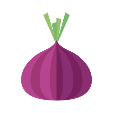 Kırmızı soğanlı sebze ikonu izole edilmiş.