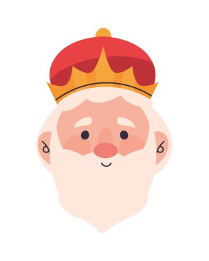 kral bilge melchor simgesi izole edilmiş düz