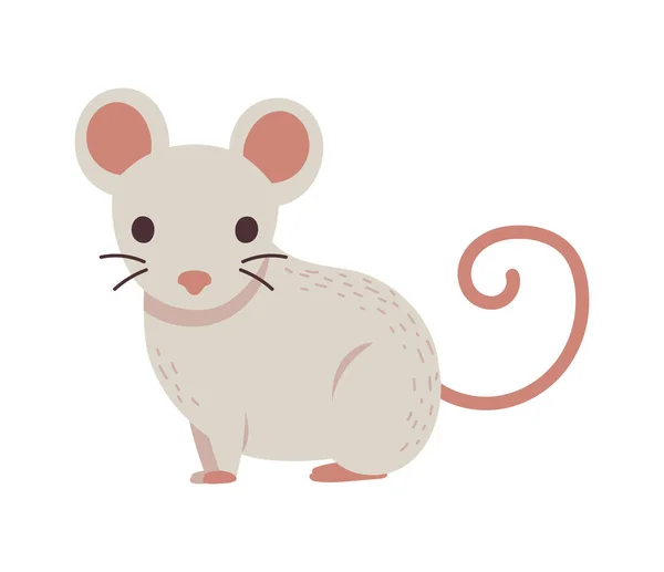 Ícone Animal Inverno Mouse Isolado — Vetor de Stock