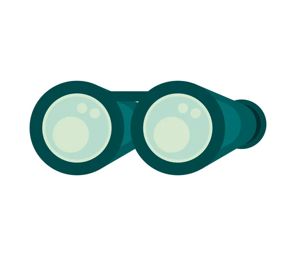 双眼鏡オブジェクトアイコンフラット隔離 — ストックベクタ