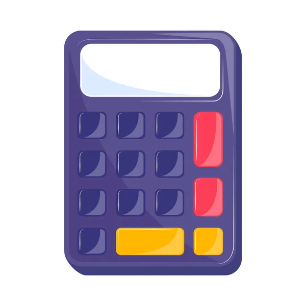 Calculator Cartoon Flat Icon Isolated — Stock Vector