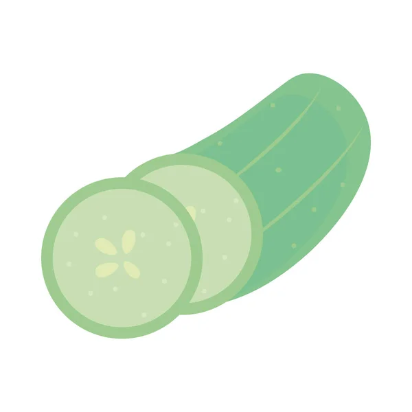 Cucumber Vegetable Food Icon Isolated — 스톡 벡터