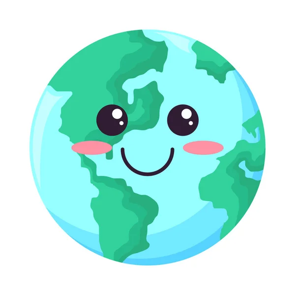 Kawaii World Earth Global Map Continent Stock Vector (Royalty Free)  711079192