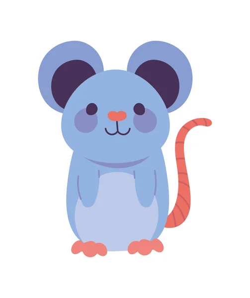 Ícone Animal Bonito Mouse Isolado — Vetor de Stock
