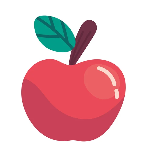 Apfelfrucht Ikone Flach Isoliert — Stockvektor