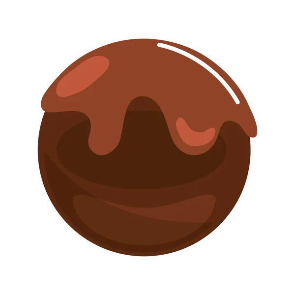 Schokolade Flache Symbol Isoliert — Stockvektor