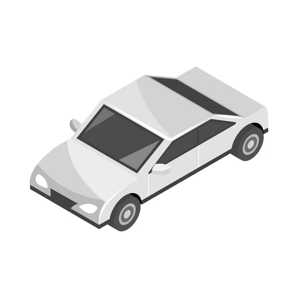 Isometric Car Vehicle Transport Icon Isolated — Stock Vector