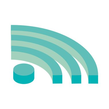 wifi İnternet işareti izometrik simge biçimi