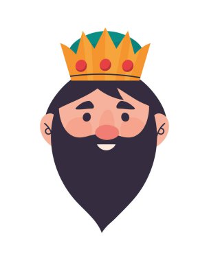 akıllı kral gaspar simgesi izole edilmiş