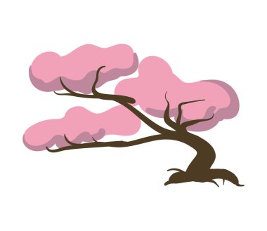 bonsai tree icon flat isolated