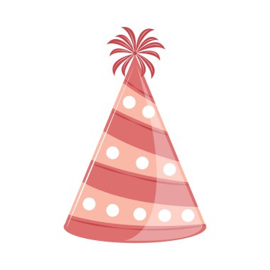 parti şapkası çizgi film simgesi izole edildi