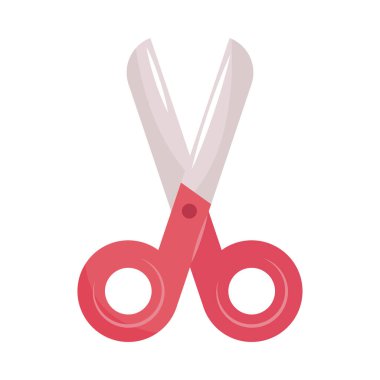 Makas okul ikonu izole edildi