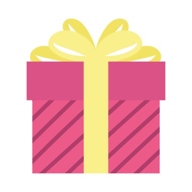 hediye kutusu simgesi düz izole