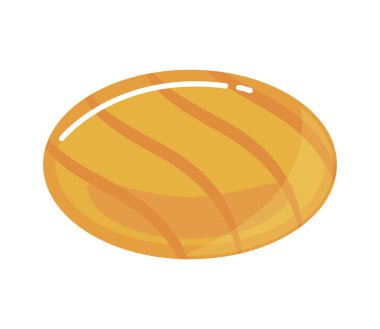 sert şeker düz simgesi izole