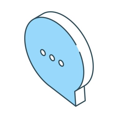 isometric speech bubble icon isolated