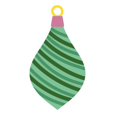 Yılbaşı yeşil top simgesi izole