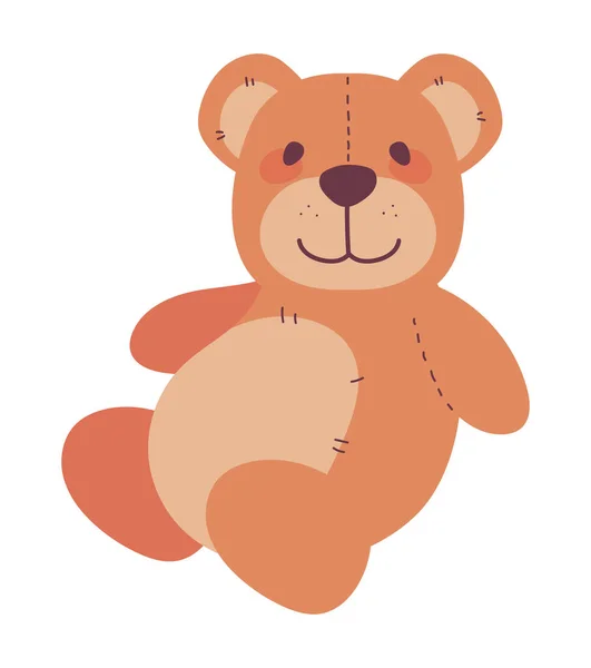 Ікона Плюшевого Ведмедя Іграшка Ізольована — стоковий вектор