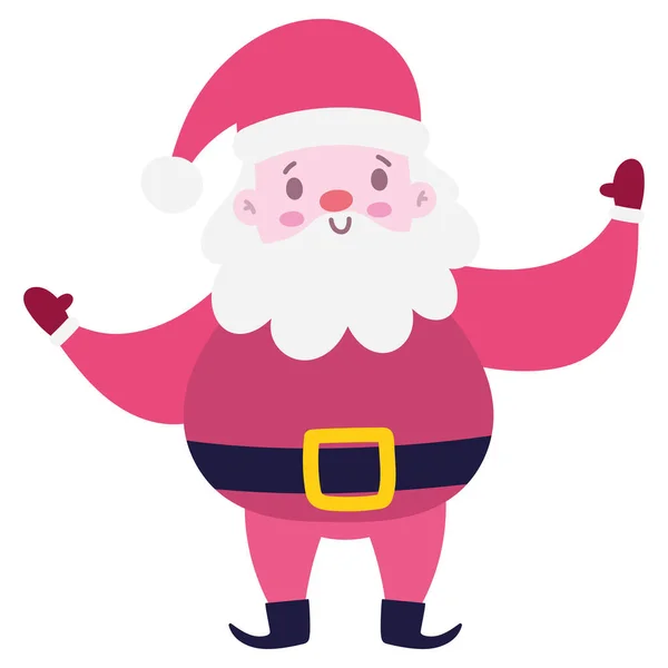 Santa Claus Character Icon Isolated — Stock Vector