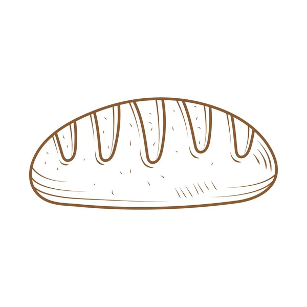 Hela Bröd Bageri Ikon Isolerad — Stock vektor