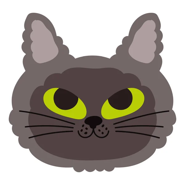 Кошка Плоская Иконка — стоковый вектор