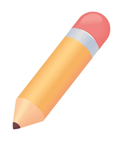 Bleistift Symbol Flach Isoliert — Stockvektor