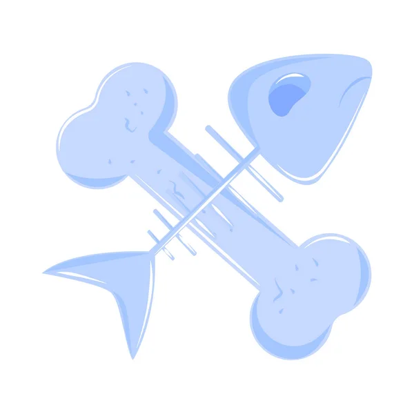Pet Food Bone Fish Icon Isolated — Stock Vector