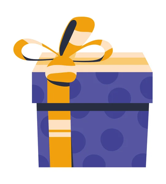 Purple Gift Box Icon Isolated — Stock Vector