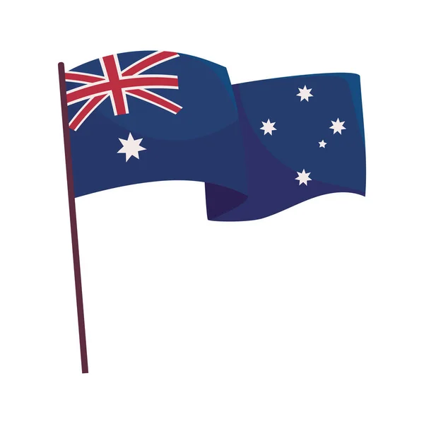 Australie Icône Pôle Isolé — Image vectorielle