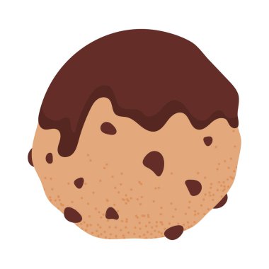 Çikolatalı kurabiye ikonu izole edildi