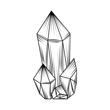 kristal taşlar gerçeküstü astroloji ikonu izole