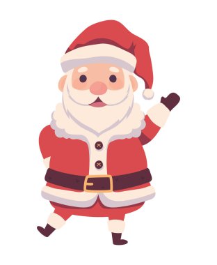 Noel Baba karakteri simgesi izole edildi