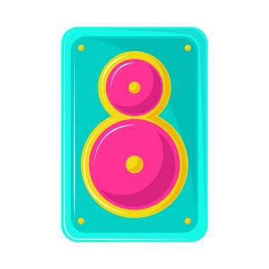 hoparlör müzik çizgi film simgesi izole