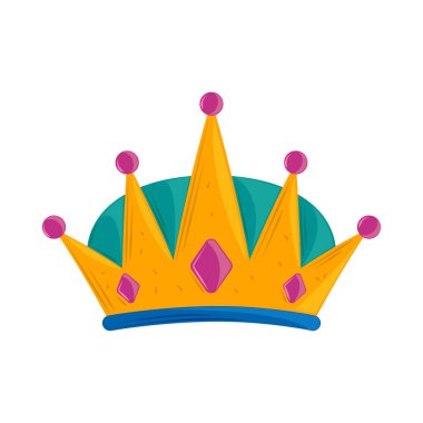 Altın taç simgesi izole edilmiş