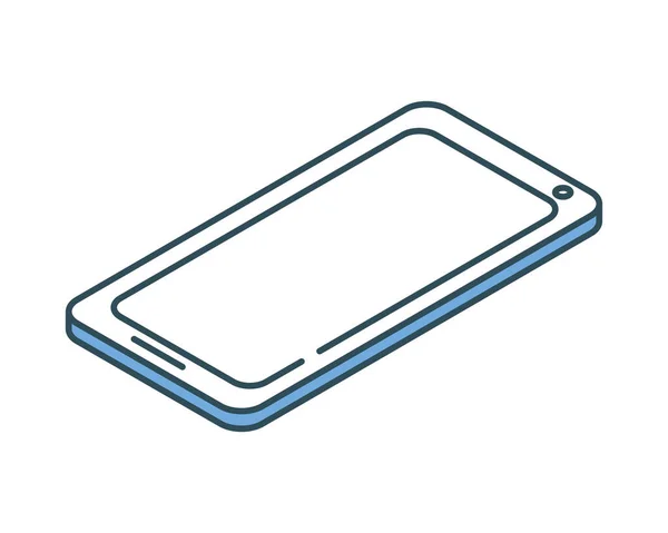 Ισομετρική Εικόνα Συσκευής Smartphone Απομονωμένη — Διανυσματικό Αρχείο