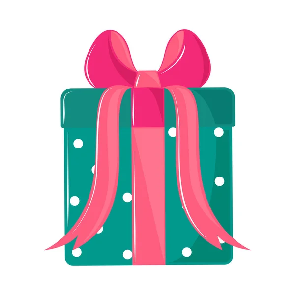 Boîte Cadeau Icône Cadeau Isolé — Image vectorielle