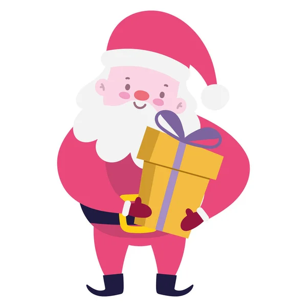 Santa Gift Icon Isolated — Stock Vector