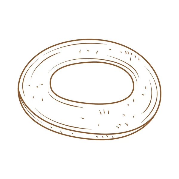 Donut Icône Boulangerie Isolé Plat — Image vectorielle