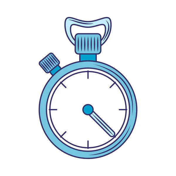 Cronometro Icona Timer Isolato Piatto — Vettoriale Stock