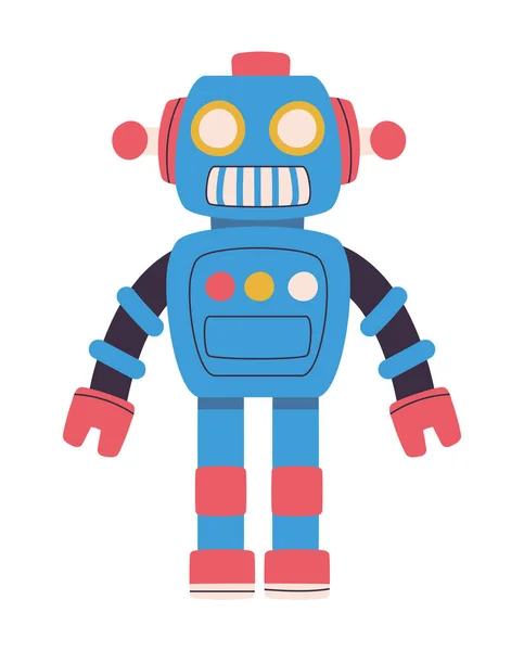 Робот Іграшка Значок Плоский Ізольований — стоковий вектор
