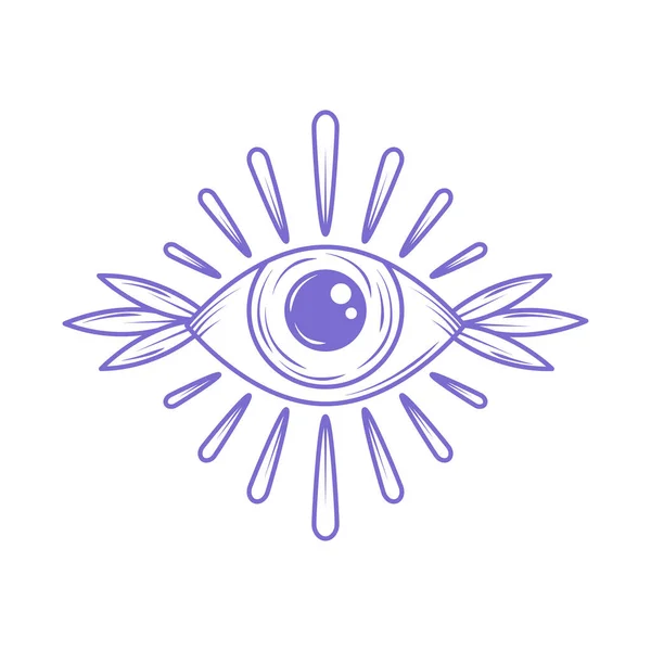 Eye Esoteric Icon Flat Isolated — Stock Vector