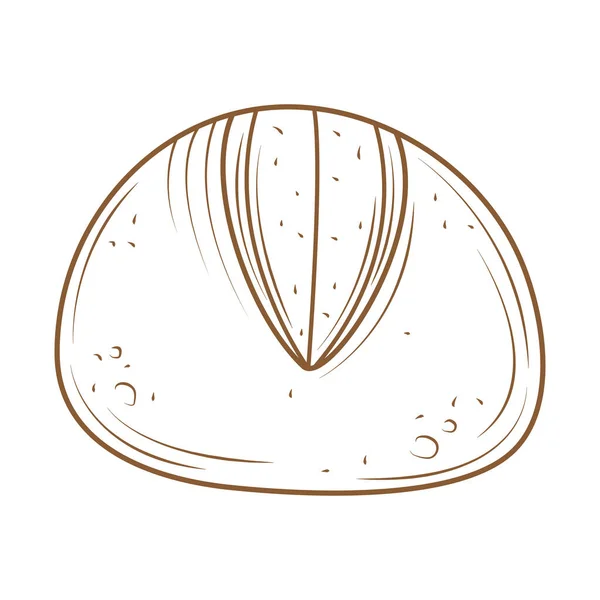 Ekmek Çörek Fırını Simgesi Izole Edildi — Stok Vektör