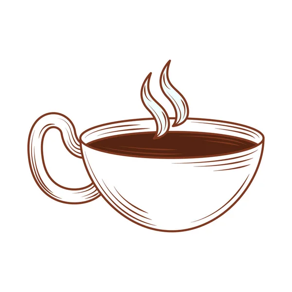 Kaffeetasse Frühstück Essen Ikone Isoliert — Stockvektor