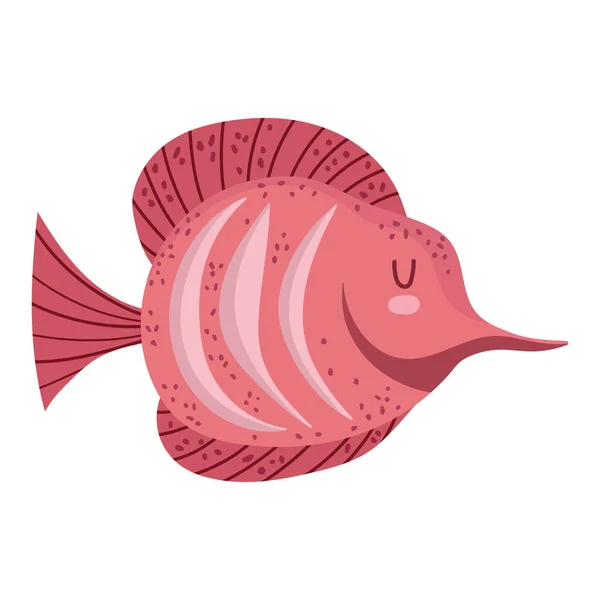 小さな魚の海の生命のアイコンは — ストックベクタ