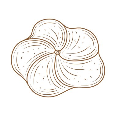 Kurabiye fırını simgesi izole edilmiş daire