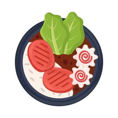 Geleneksel Kore yemek simgesi izole