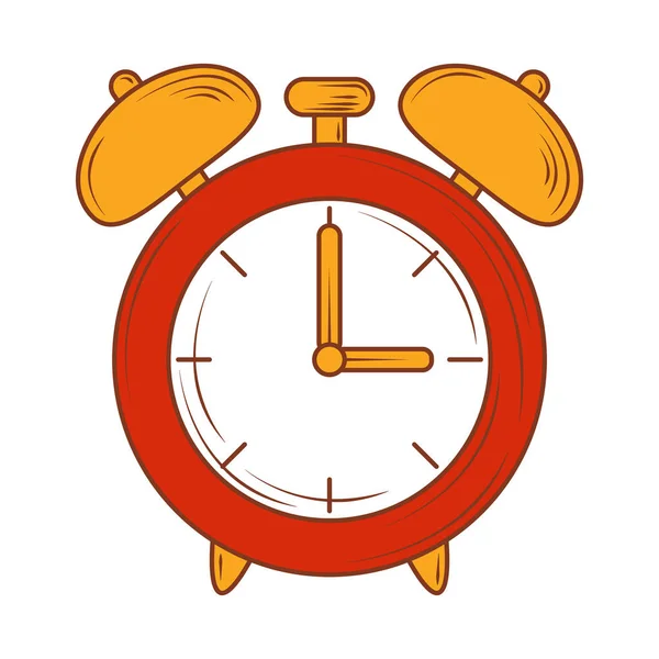 Reloj Despertador Icono Plano Aislado — Archivo Imágenes Vectoriales