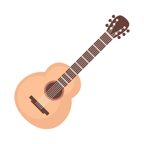 Guitare Instrument Musique Icône Isolé — Image vectorielle