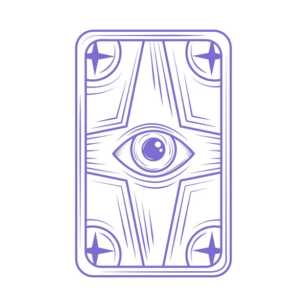 Tarot Card Esoteric Icon Isolated — Stock Vector